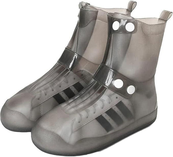 Silicone Rain Shoe Covers (Free Size - Fit For All)-10 inch tall